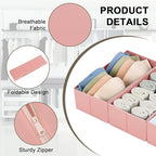 DIMJ Drawer Organizer for Clothing, 18 Pack Fabric Drawer Organizer Bins - Image 2