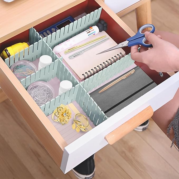 JEPELUS 40 PCS Drawer Dividers, Adjustable Drawer Organizer - Image 6