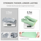ThxToms 4 Pairs Reusable Rubber Gloves, 10mil Thick Heavy Duty Dishwashing & - Image 3