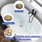 Universal Bathtub Drain Stopper Shower Drain Hair Catcher, Tub Stopper - Image 3