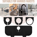 2 Pcs Silicone Faucet Splash Guard 10.6 ” x 4.3” Kitchen Sink Splash Guard - Image 3