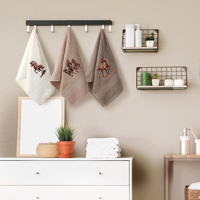 3 Pcs Western Horse Hand Towels Set - Image 4