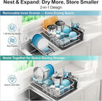 GSlife Large Capacity Expandable Dish Drying Rack - Image 3