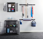 Rubbermaid Wall Mounted Storage Cabinet with Doors 150-Pound Capacity Gray Lockable Three-Shelf Cubbard for Tools/Car Accessories/Cleaning in Home/Garage/Outdoor Areas - Image 16