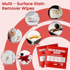Stain Remover Wet Wipes Bulk, Individual Wrapped Clothes Portable Travel Messy - Image 3