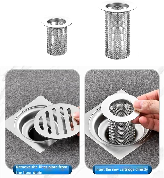 2 Pack Sink Drain Hair Catcher Shower Drain Strainer Stainless Steel Long - Image 9
