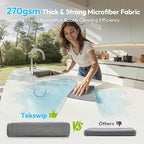 Microfiber Cleaning Cloth 12"X12" 24 Pack Grey Lint Free Microfiber Towels - Image 2