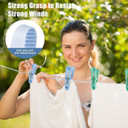 32Pcs Colored Clothes Pins Plastic Clothes Pins Laundry Clips, Package Clips - Image 4
