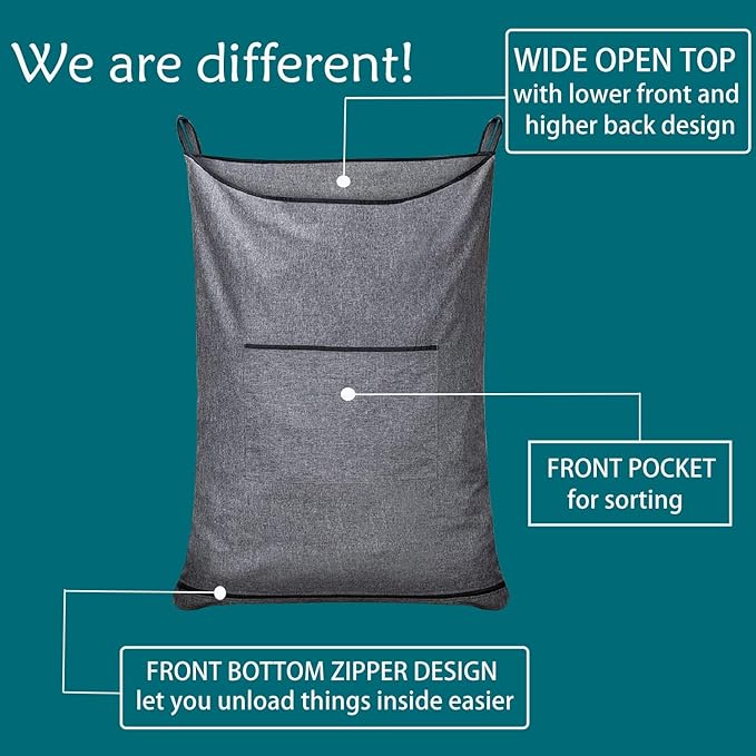 XL Hanging Hamper, Over The Door Hamper - Image 6