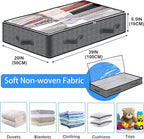 4 Pack Under Bed Storage, 90L Collapsible Closet Containers Organizers and - Image 2