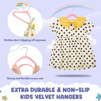 HOUSE DAY Velvet Kids Hangers 60 Pack, Premium Childrens Hangers - Image 3