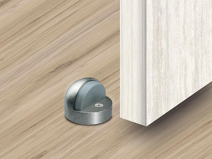 QCAA High Dome Floor Door Stop, 1-11/16" x 1-3/16", Zinc Die Cast, Satin Nickel - Image 6
