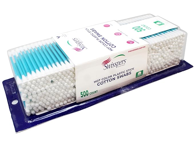 Swisspers Hot Color Cotton Swabs, 100% Cotton, Color Plastic Sticks, 500 per - Image 6