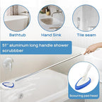 Qaestfy Shower Scrubber Cleaning Brush Combo Bath Tub Tile Cleaner Scrubber - Image 2