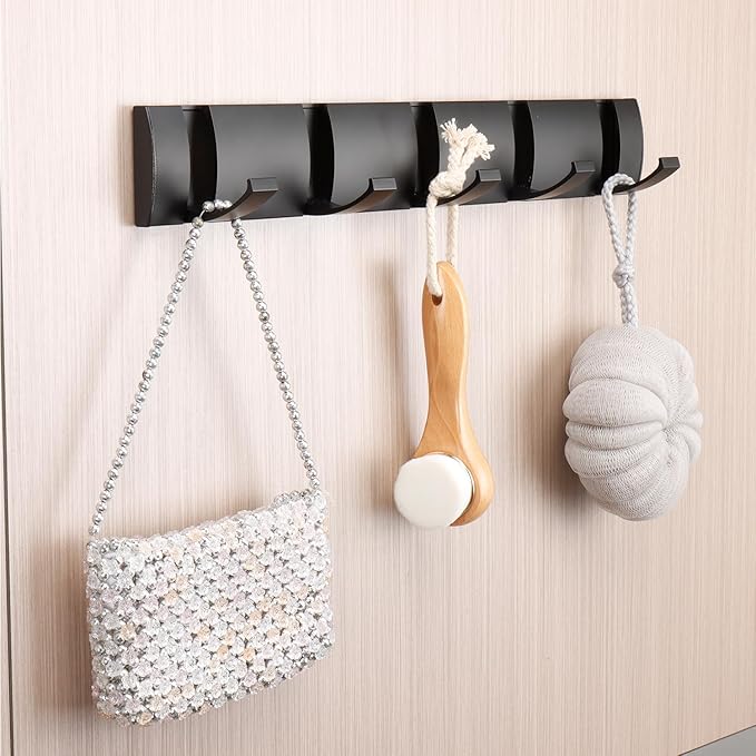 Folding Coat Hooks, Wall Mounted Coat Rack - Image 8