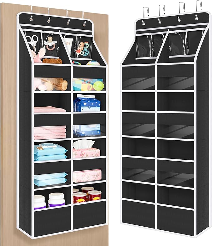 Univivi 5-Shelf Over Door Hanging Organizer Fabric Door Storage by Univivi