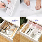8pcs DIY Plastic Drawer Organizer Adjustable Drawer Dividers - Image 4