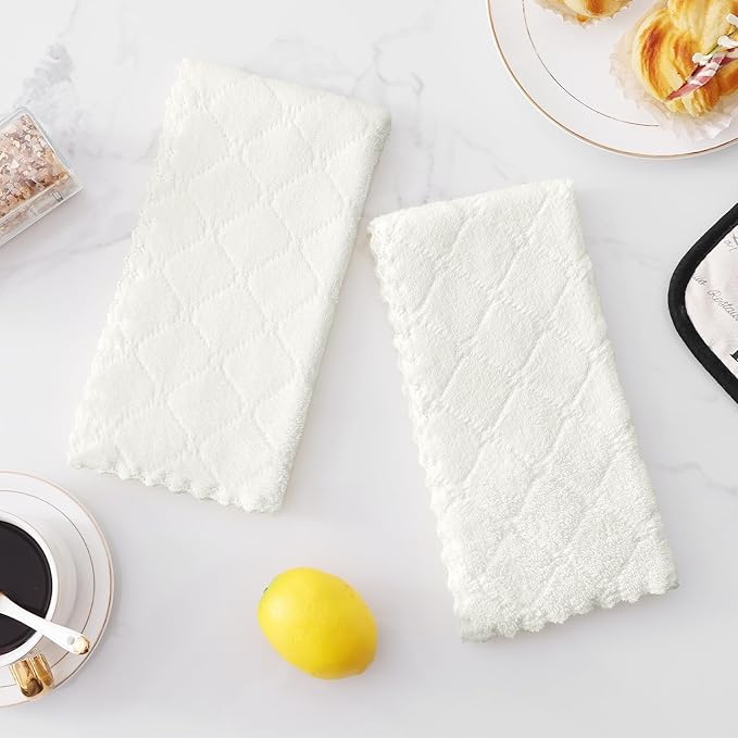 Homaxy 24 Pack Dish Towels for Kitchen, Super Soft and Absorbent Coral Velvet - Image 7