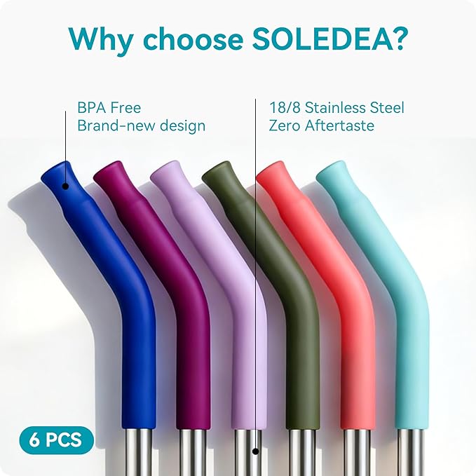 6 Pcs Reusable Metal Straws - Image 7