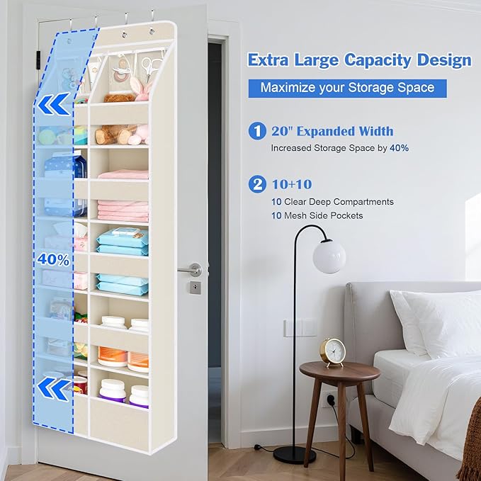 Univivi 6-Shelf Over Door Hanging Organizer Fabric Door Storage - Image 8