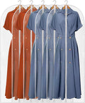 60" Dress Bags for Gowns, 5 Packs All Clear Garment Bags for Hanging Clothes by Perber