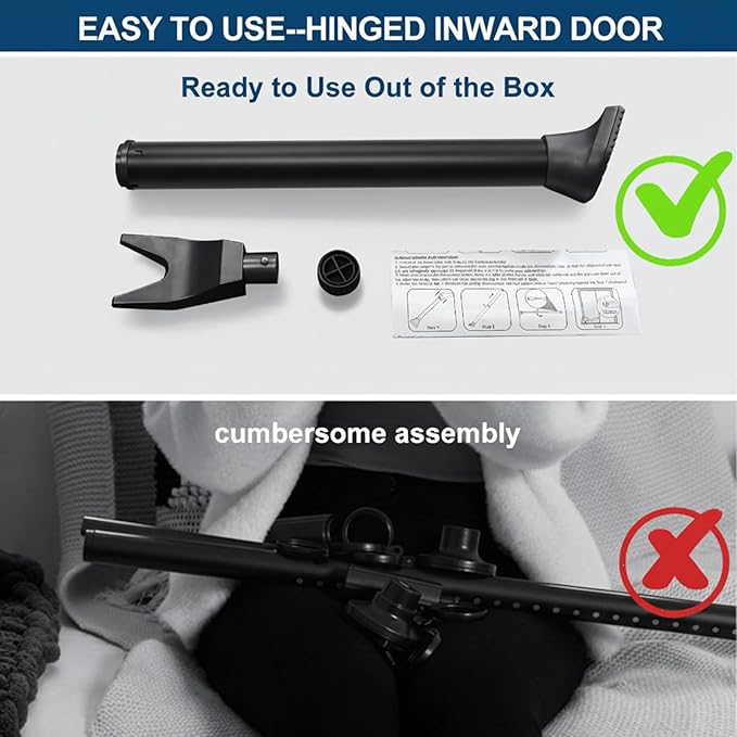 Door Security Bar, Rerishom Door Stoppers Security bar, Heavy Duty Door Lock - Image 8