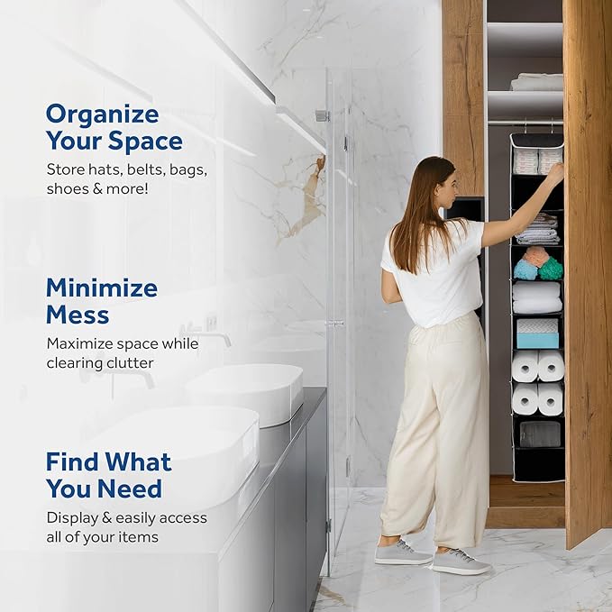 ZOBER Hanging Closet Organizer, 10-Shelf - Image 5