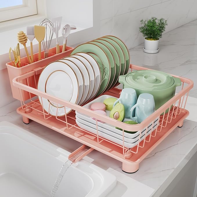 Pink Dish Drying Rack by Hiviweer