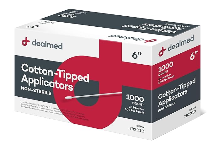 Dealmed 6" Cotton-Tipped Wood Applicators – 10, 000 Non-Sterile Cotton-Tipped - Image 8