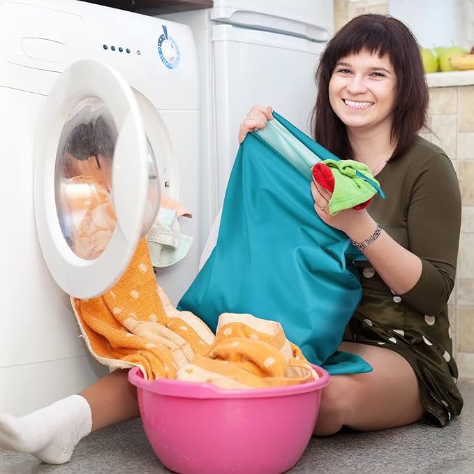 Shappy 2 Pcs Large Travel Laundry Bag Washable Waterproof Wet Dry Large Dirty - Image 6