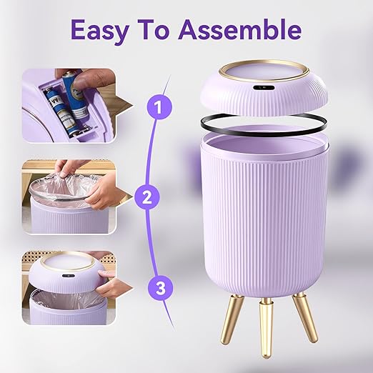 Procade Bathroom Trash Can Automatic Touchless, 3 Gallon Motion Sensor Trashcan - Image 5
