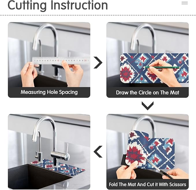 Kitchen Sink Splash Guard 2 PCS 30 Inch Sink Faucet Mat Splash Guard - Image 4