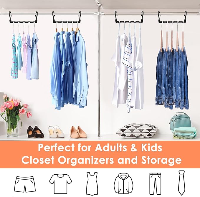 College Dorm Room Essentials, Magic Hangers Space Saving Clothes Hanger - Image 7