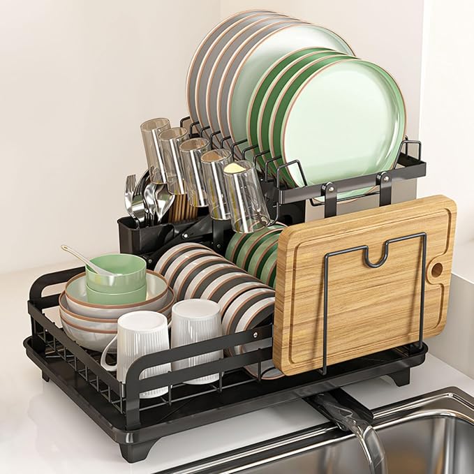 2 Tier Metal Dish Drying Rack Without Installation Sturdy Dish Racks by IBEDMAZIE