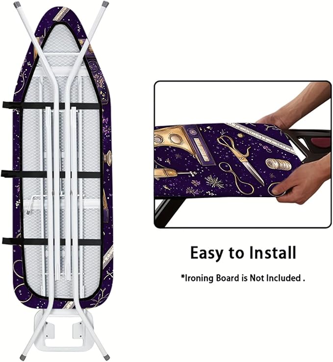 Nuxovilar Purple Sewing Machine Ironing Board Cover, 15 * 54inch, Fit Most - Image 5