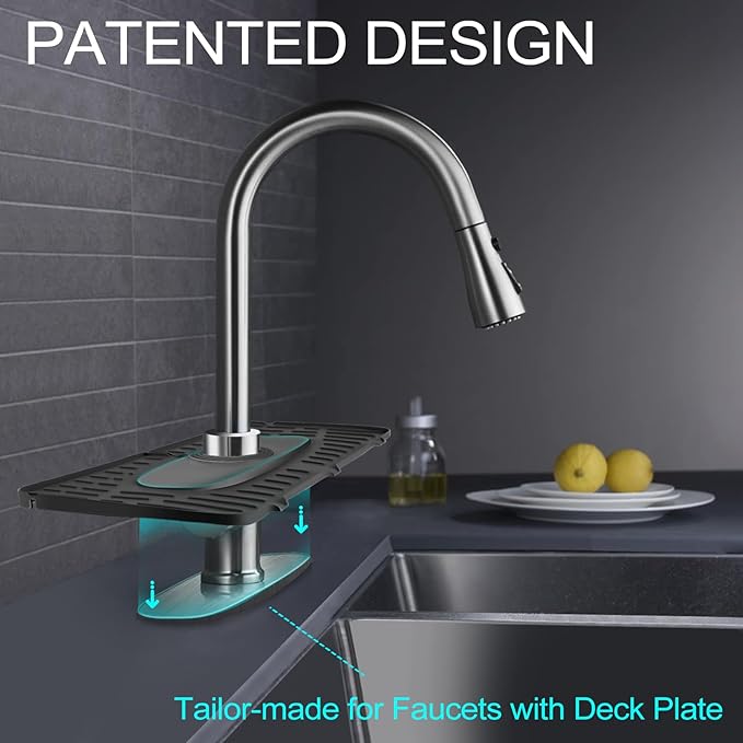 Upgraded Version Silicone Faucet Mat, Kingmall Kitchen Faucet Mat Silicone - Image 2