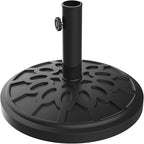 Umbrella Base - Heavy-Duty 19lbs Weighted Outdoor Stand for Patio Table, Tilt, and Lightweight Freestanding Umbrellas by Pure Garden (Black) by PureGarden