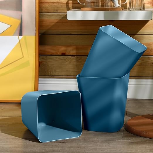 Hoolerry 9 Pieces Garbage Can 2 Gallon Small Trash Cans Bulk Bathroom Trash Bin - Image 5