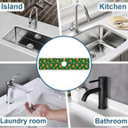 Christmas Happy New Year Sink Faucet Absorbing Mat Santa Claus Super Absorbent - Image 7