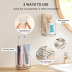 Toothbrush Holders for Bathrooms, 3 Slots Detachable Toothbrush Holder Wall - Image 6