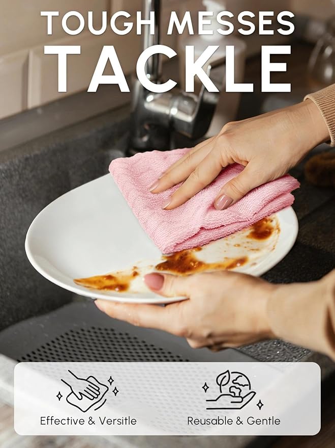 Microfiber Cleaning Cloths Roll, 75 Pack Tear Away Microfiber Towels Roll - Image 6