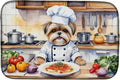 Caroline's Treasures DAC6282DDM Lhasa Apso The Chef Dish Drying Mat Absorbent by CarolinesTreasures