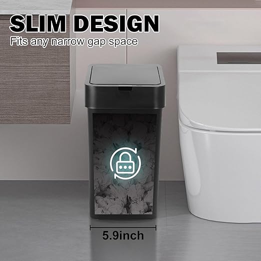 2 Pack Bathroom Trash Can with Lid - Image 6