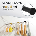 SAYAYO Modern Black Coat Hooks Wall Mounted, Towel Hooks - Image 8