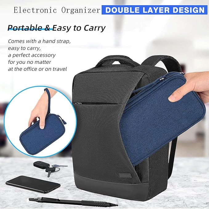 Electronic Bag Travel Cable Accessories Bag Waterproof Double Layer Electronics - Image 6