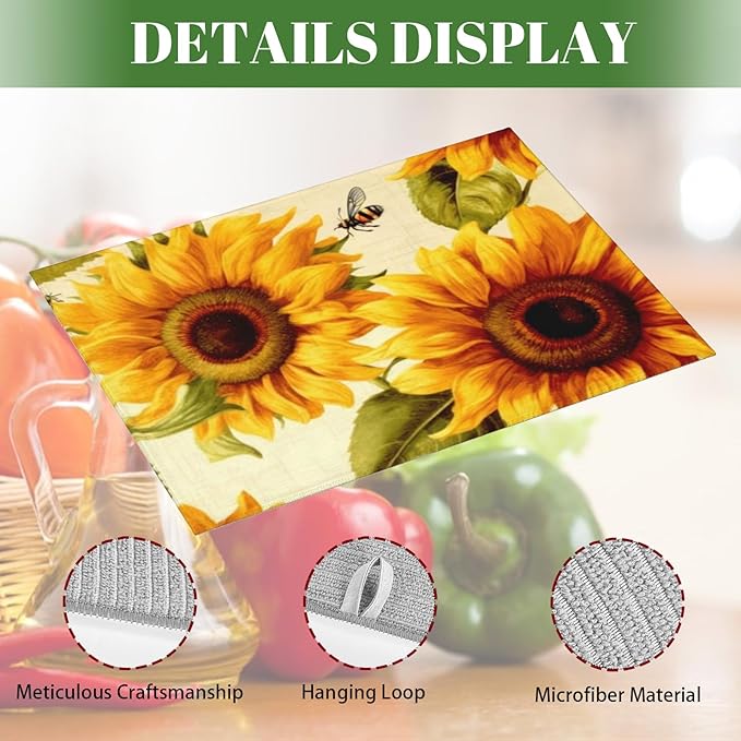 Sunflower Large Dish Drying Mats - Image 3
