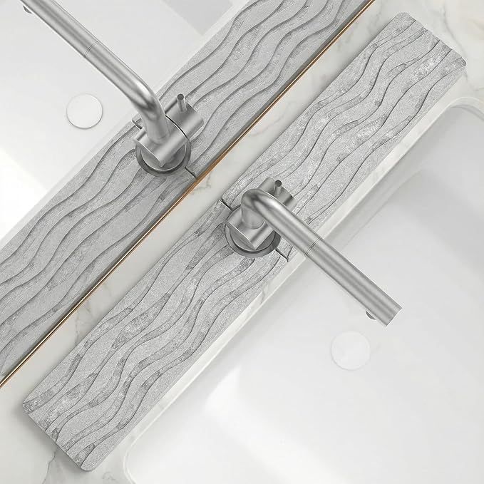 Stone Faucet Mat for Kitchen Sink by BeginYourLeisurelyLifestyle