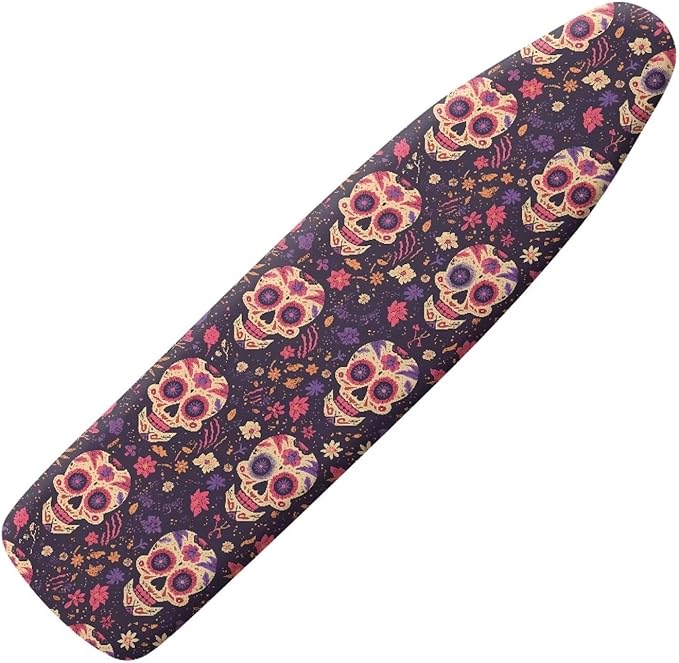 Halloween Skull Steam Ironing Board Cover Mexican Sugar Skulls 15x54 Inch by Daulesho
