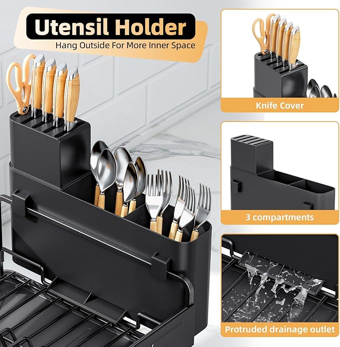 Dish Drying Rack for Kitchen Counter, Countertop Dish Rack - Image 5