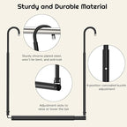 Hanging Closet Rod Adjustable Width Height Closet Rods - Image 4